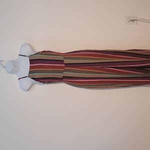 MOVING SALE! Francesca's Wide Leg Muted Rainbow Striped Jumpsuit